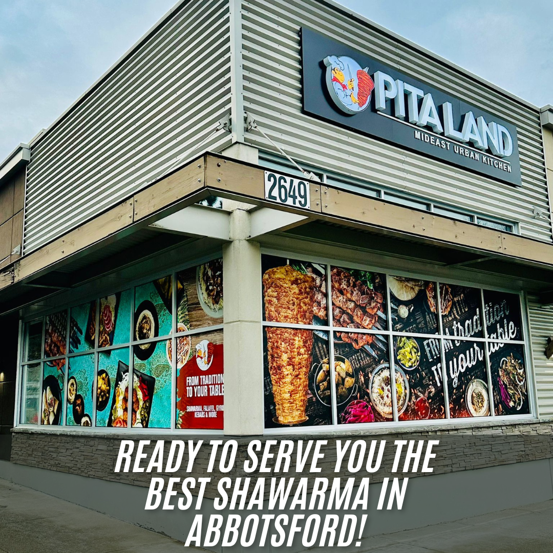 Pita Land Abbotsford serving the best shawarma, falafel, gyro and kebabs at Abbotsford